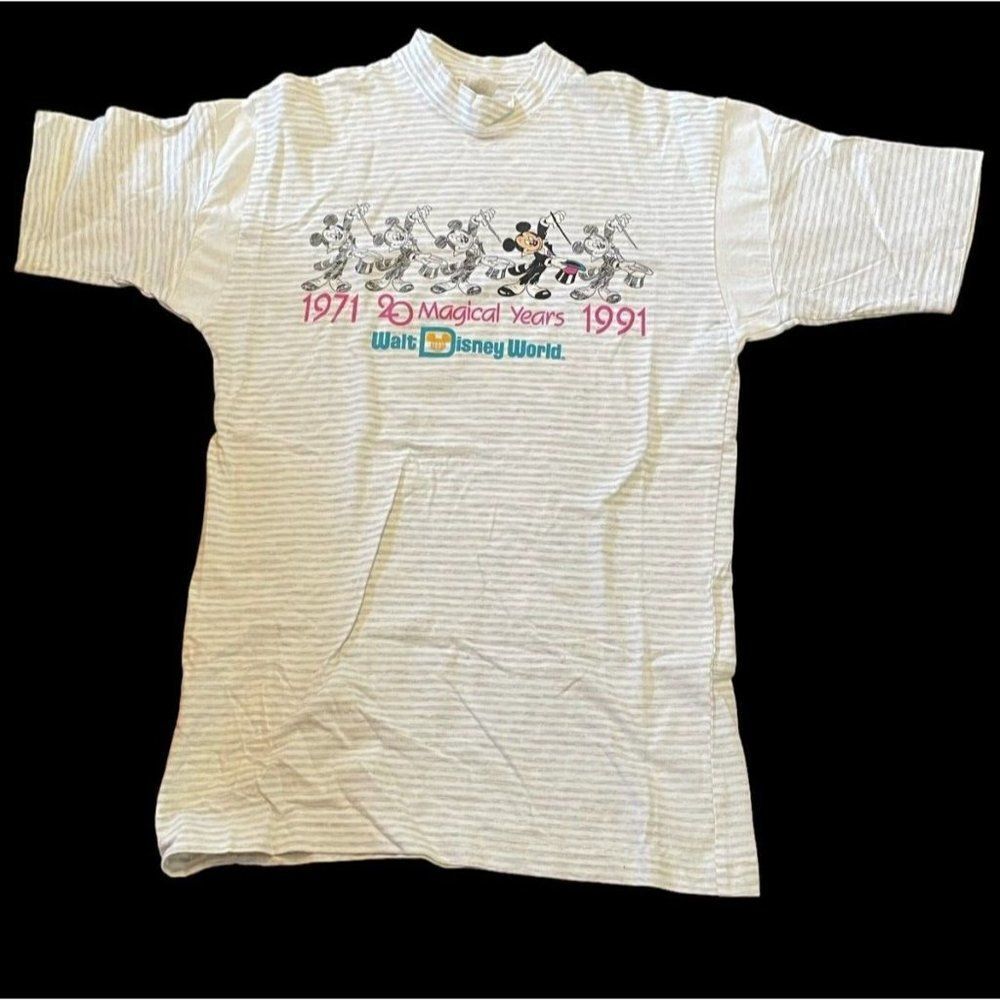 Vintage Mickey Walt Disney World 20 Magical Years‎ 1971-1991 T-Shirt Size S/M